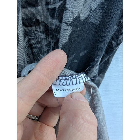 VRST Mens Monochrome Floral Print Essential T Shirt Tee Grey Sz Large - Picture 4 of 5